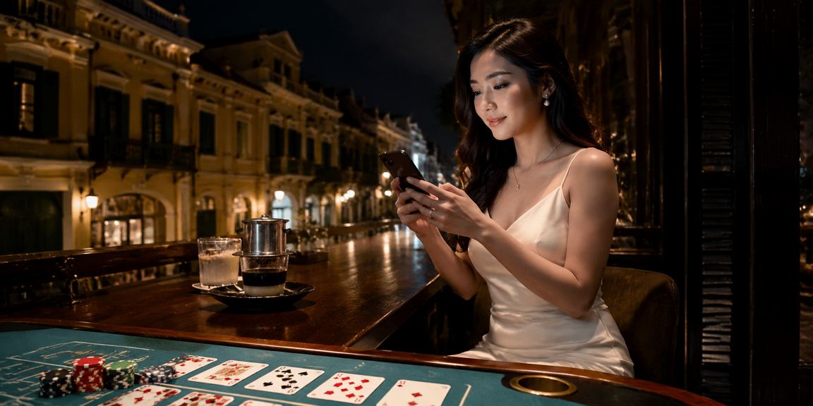 Người dùng Hà Nội thưởng thức cà phê và chơi Baccarat trực tuyến