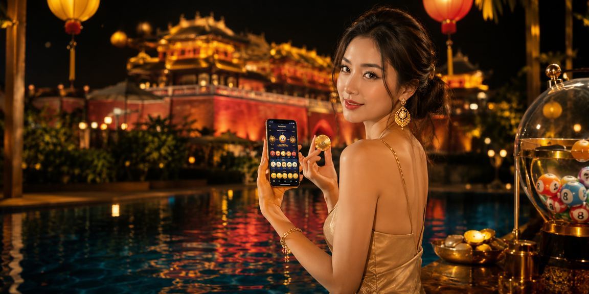 Người dùng trải nghiệm giải trí online tại Hội An với không khí đèn lồng