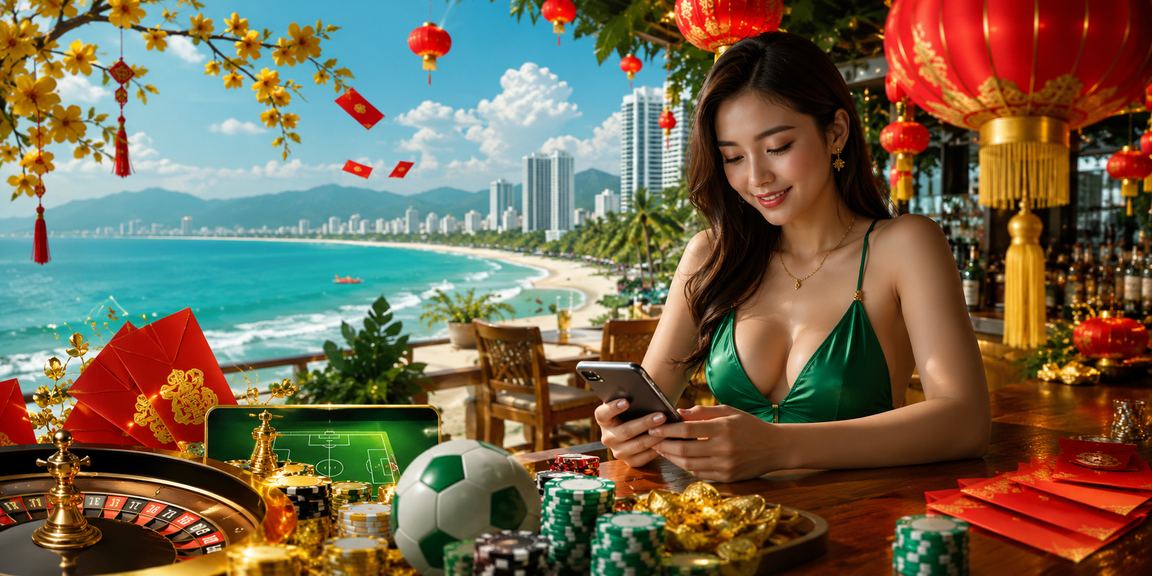 Giao diện game casino hiện đại trên màn hình điện thoại thông minh tại Việt Nam